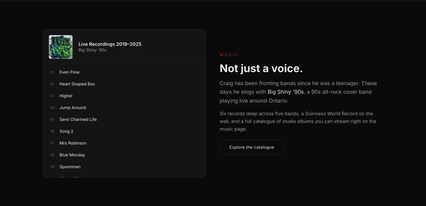 Music section of craigburnatowski.com