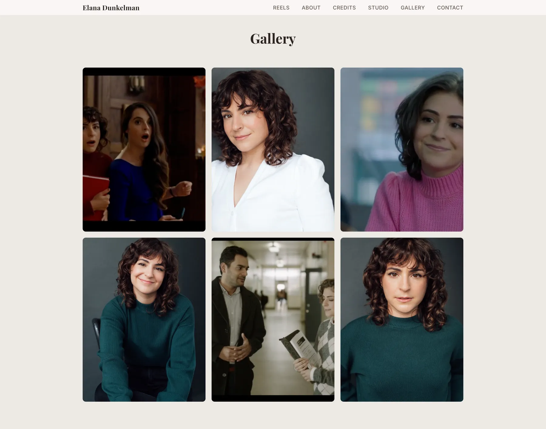 Gallery section of elanadunkelman.co